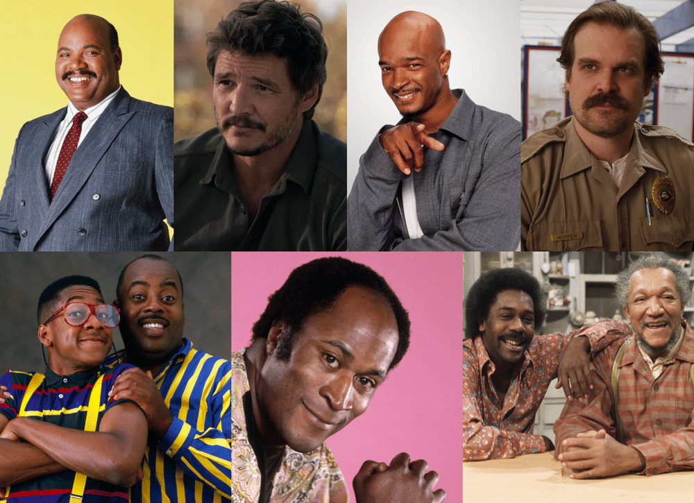 Collection of television dads and father figures mentioned in the blog post, including Uncle Phil, Carl Winslow, Fred Sanford, Michael Kyle, James Evans Sr., Joel Miller, and Jim Hopper.